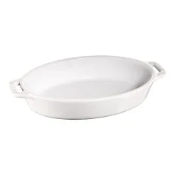 Staub Pirofila Ovale - 23 Cm, Colore Bianco Puro