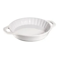 Staub Tortiera Rotonda - 24 Cm, Bianco Puro