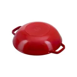 Staub Wok Con Coperchio In Vetro Rotondo - 30 Cm, Ciliegia -Coltelli 40511 345 0 4