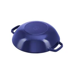 Staub Wok Con Coperchio In Vetro Rotondo - 30 Cm, Blu Scuro -Coltelli 40511 467 0 5
