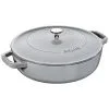 Staub Tegame Chistera Rotondo - 28 Cm, Grigio Grafite
