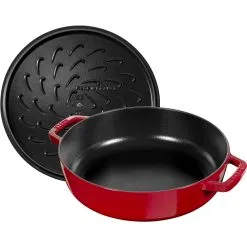 Staub Tegame Chistera Rotondo - 28 Cm, Ciliegia -Coltelli 40511 474 0 2 1
