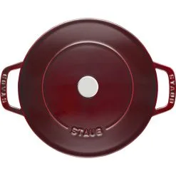 Staub Tegame Chistera Rotondo - 24 Cm, Granatina -Coltelli 40511 512 0 5