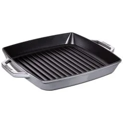 Staub Grill Quadrata - 28 X 28 Cm, Colore Grigio Grafite