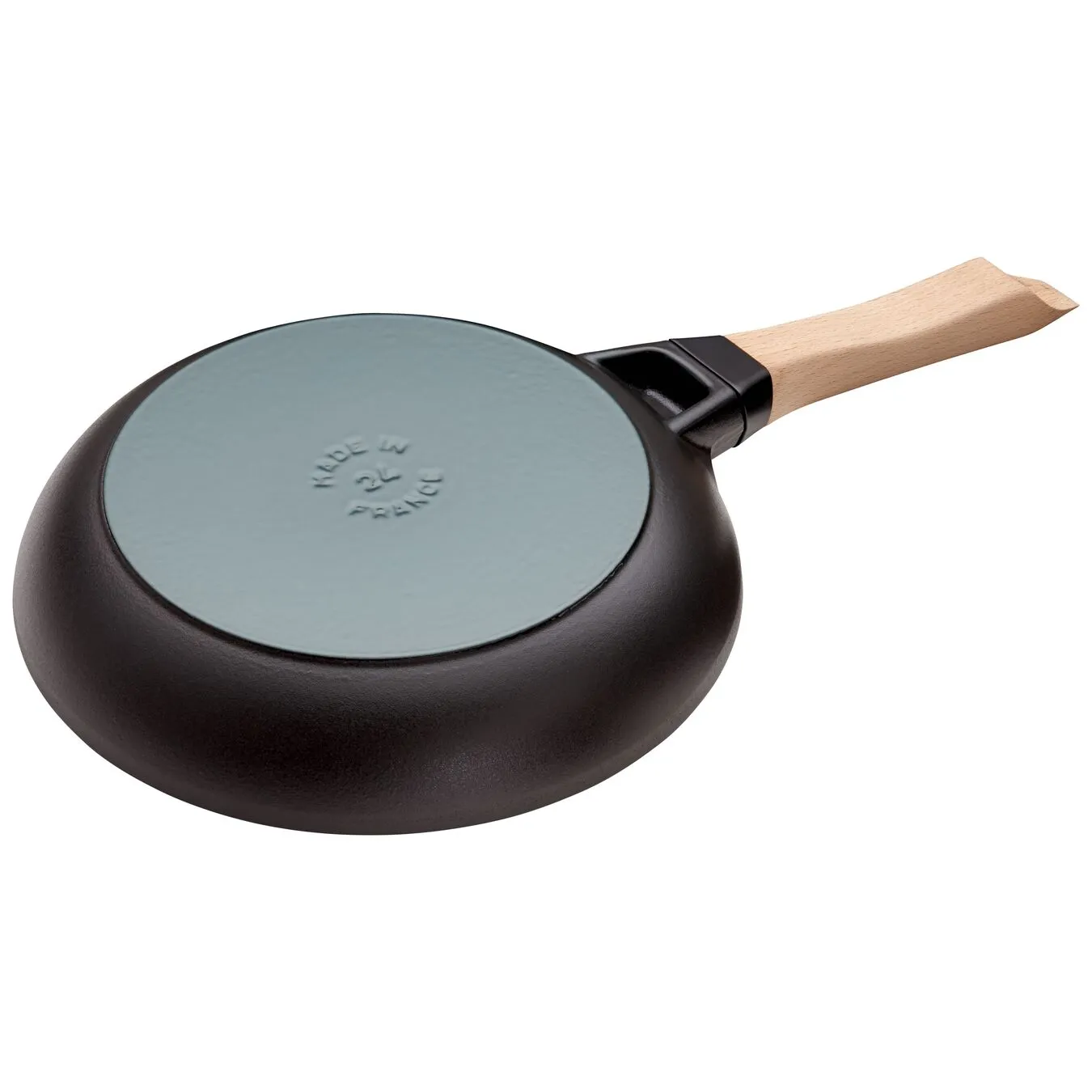 Staub Padella Con Manico In Legno - 24 Cm, Ghisa, Black Matt 2 Staub Padella Con Manico In Legno - 24 Cm, Ghisa, Black Matt - immagine 2