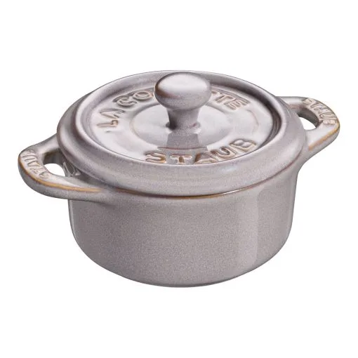 Staub Mini Cocotte Rotonda - 10 Cm, Grigio Antico 6 Staub Mini Cocotte Rotonda - 10 Cm, Grigio Antico -Coltelli 40511 998 0 6