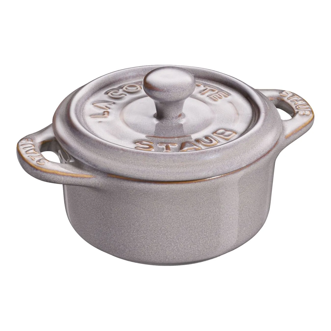 Staub Mini Cocotte Rotonda - 10 Cm, Grigio Antico 1 Staub Mini Cocotte Rotonda - 10 Cm, Grigio Antico
