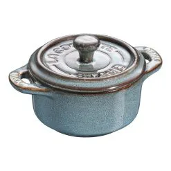 Staub Mini Cocotte Rotonda - 10 Cm, Turchese Antico