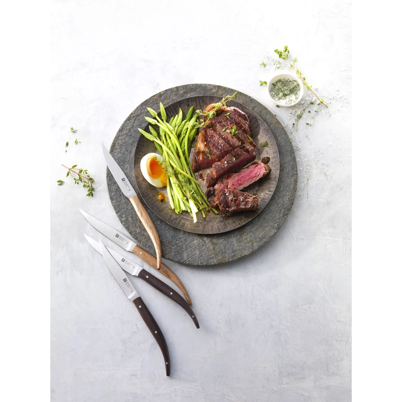 Zwilling Set Da Bistecca Liscio, Marrone 2 Zwilling Set Da Bistecca Liscio, Marrone - immagine 2