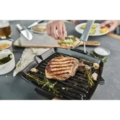 Staub Grill Con Becchi Quadrata - 24 X 24 Cm, Nero -Coltelli 424418857