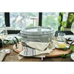 Staub Cocotte Ovale - 37 Cm, Colore Grigio Grafite -Coltelli 424419007