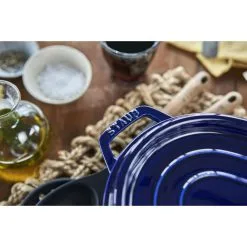 Staub Cocotte Ovale - 33 Cm, Blu Scuro -Coltelli 424419733