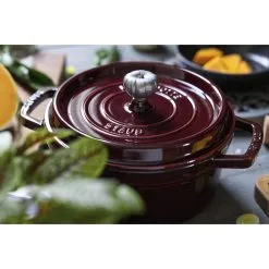 Staub Cocotte Rotonda - 24 Cm, Granatina -Coltelli 424422044