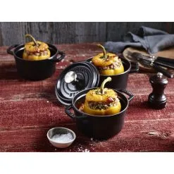 Staub Cocotte Rotonda - 12 Cm, Nera -Coltelli 424422428