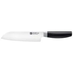 Zwilling Coltello Santoku Liscio - 18 Cm, Nero