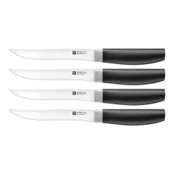 Zwilling Set Da Bistecca Liscio, Nero