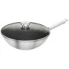 Zwilling Wok - 30 Cm, 18/10 Acciaio Inossidabile, Permaresist Ultra