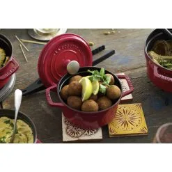Staub Cocotte Rotonda - 22 Cm, Ciliegia -Coltelli 750032472