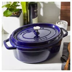 Staub Cocotte Ovale - 29 Cm, Blu Scuro -Coltelli 750032554