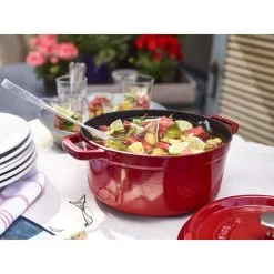 Staub Cocotte Rotonda - 24 Cm, Ciliegia -Coltelli 750036202