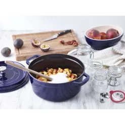Staub Cocotte Rotonda - 26 Cm, Blu Scuro -Coltelli 750036210