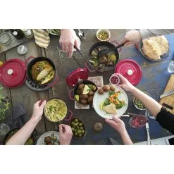 Staub Cocotte Rotonda - 22 Cm, Ciliegia -Coltelli 750036246