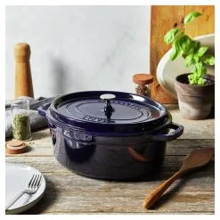 Staub Cocotte Ovale - 31 Cm, Blu Scuro -Coltelli 750058434