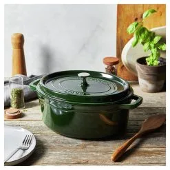 Staub Cocotte Ovale - 31 Cm, Basilico -Coltelli 750058438