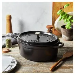 Staub Cocotte Ovale - 31 Cm, Nera -Coltelli 750058440