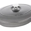 Staub Pirofila Con Coperchio Ovale - 23 Cm, Grigio Grafite